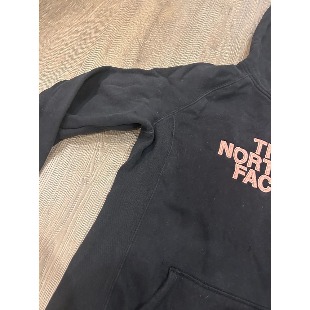The North Face Womens‎ Black Pink Logo Pullover Hoodie Sweatshirt Size Large - Picture 3 of 9